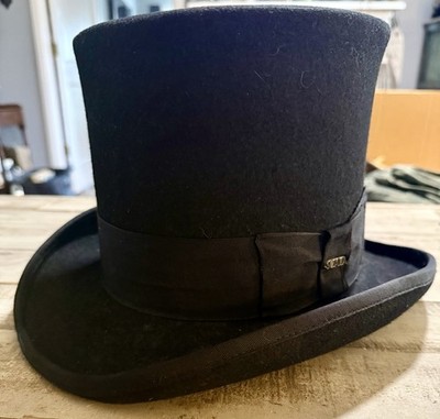 Scala Mad Hatter Classico Tall Top Hat Authentic 100% Wool Felt Great Condition!