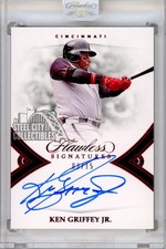 Ken Griffey Jr 2019 Panini Flawless Signatures Red Autograph Card #FS-JR2 03/15