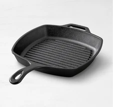 Lodge 10.5" Cast Iron Square Grill Pan Ribbed Skillet FREE SHIP