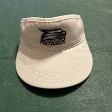 Georgia Southern University The Game Brand White Logo Visor, Buckle Adjustable