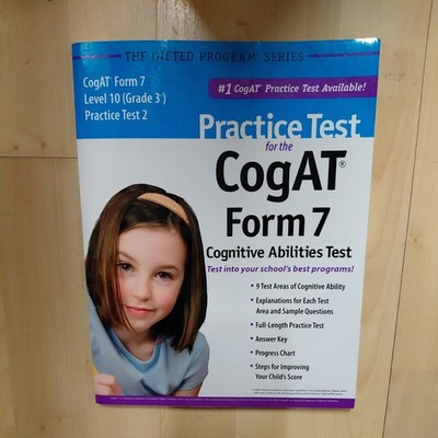 PRACTICE TEST FOR THE COGATFORM 7 LEVEL 10 (GRADE 3*) By Mercer Publishing *VG+*