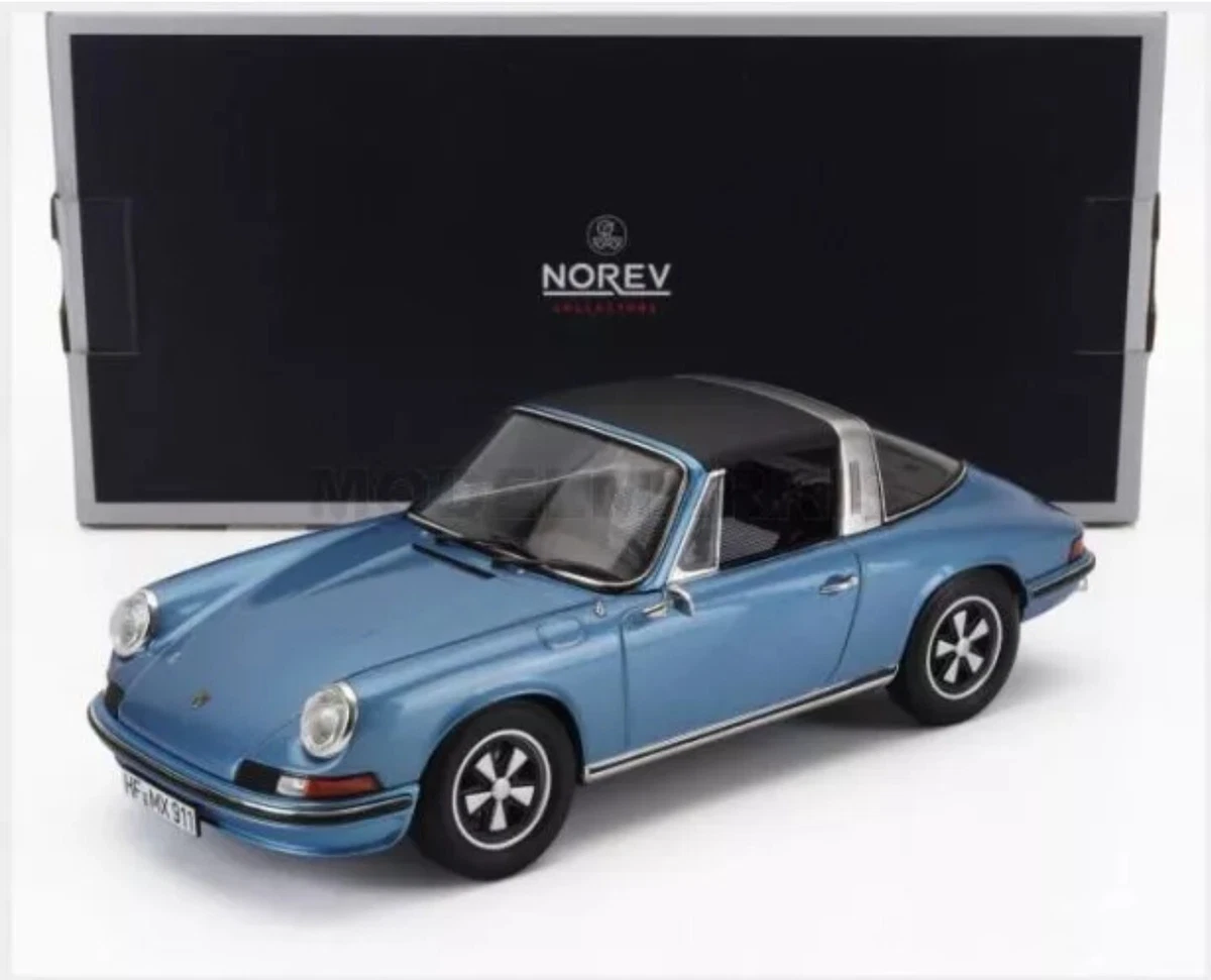 NOREV 187646 PORSCHE - 911S 2.4 TARGA 1973 - BLUE MET - 1/18 | eBay