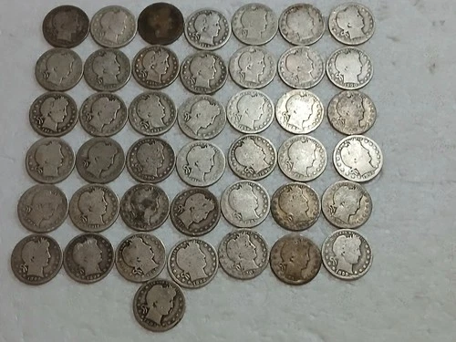 Barber Quarter lot of 43