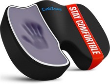 Seat Cushion, Memory Foam Cushion for Office Chair, Car Seat, Large, Black