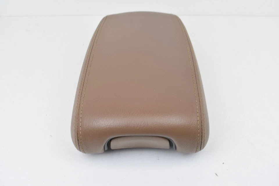 2000-2005 Pontiac Bonneville Center Console Brown Leather Armrest Top Lid OEM - Image 2 of 4