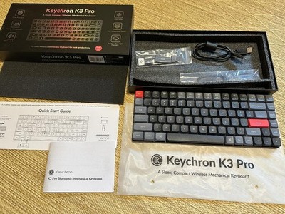 Keychron K3 Pro US Wireless Mechanical Keyboard Blue Switch RGB Tested