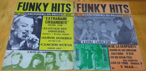LOT 2 CULTURE CLUB BOY GEORGE FUNKY HITS SONG BOOK 80S MACHU PICCHU SPANISH PERU