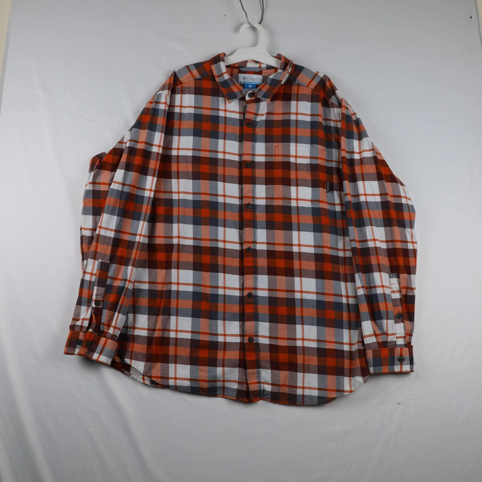 Columbia Shirt Mens XL Plaid Button Down Long Sleeve Casual Outdoors
