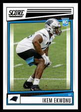 2022 Panini Score Ikem Ekwonu #322 Carolina Panthers NFL Football Base Set