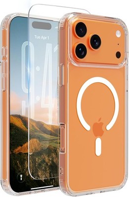 1PCS Clear Case & Screen Protector for iPhone 17 Pro Max MagSafe Anti Yellowing