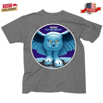 Vintage Rush Fly By Night Album Cover T-Shirt Double Sided New Gildan All Size