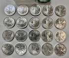 1991 American Silver Eagle $1 Roll 1 OZ .999 Silver Dollars BU with Tube