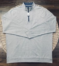 johnnie-O Sully 1/4-Zip Men's Pullover Sweater Size 4XLT Light Grey - NWT