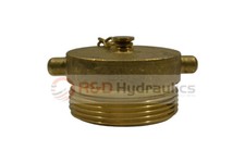 Fire Hydrant Adapter | Plug With Chain | 2-1/2" Male NST/NH | Brass 