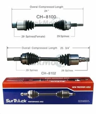 🔥SurTrack Pair Set of 2 Front CV Joint Axle Shafts For Jeep Grand Commander🔥