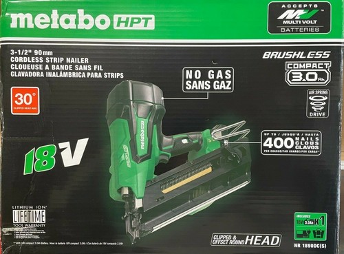 Metabo HPT 3-1/2 in. 18V Cordless Paper Strip framing Nailer