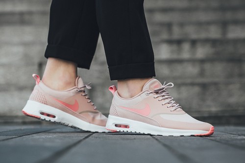 MUJER TALLA 9.5 NIKE AIR MAX THEA ROSA OXFORD/MELÓN BRILLANTE/BLANCO 599409-610 - Imagen 7 de 12