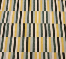 Geometrix BTY P&B Textiles Beige Gray Teal Citrine Striped Blocks