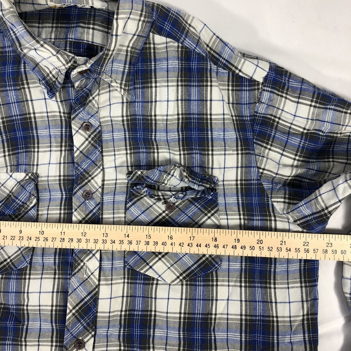 VTG KEY IMPERIAL SHIRT MENS LARGE BUTTON DOWN PLAID MISSING VTG KEY IMPERIAL SHIRT MENS LARGE BUTTON DOWN PLAID MISSING