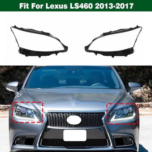 Pair Headlamp Headlight Clear Lens Cover + Sealant For Lexus LS460 2013-2017 - Picture 1 of 12