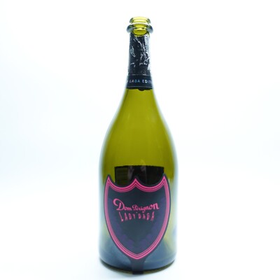 RARE Lady Gaga Dom X Perignon Rose Luminous Light Up Empty Bottle 750ml