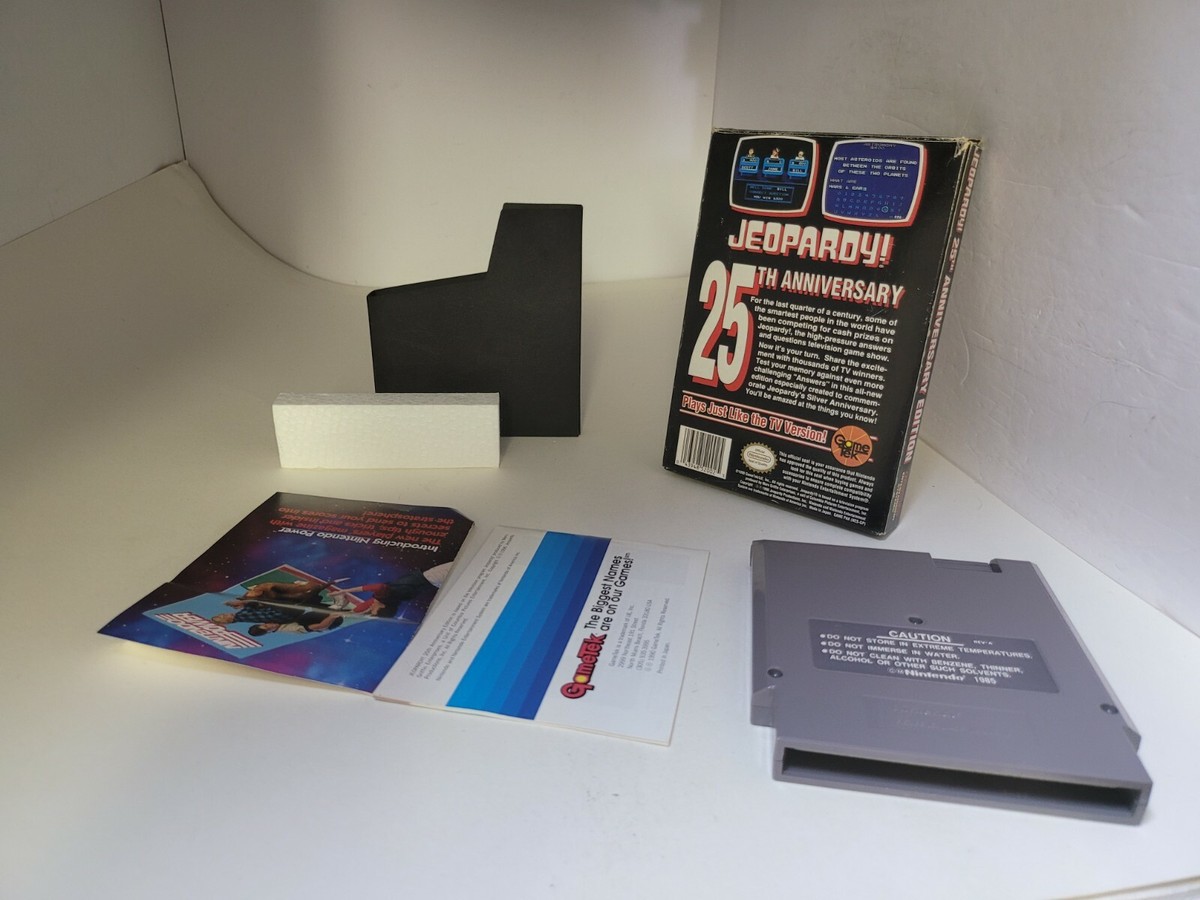 JEOPARDY 25th Anniversary edition Game for Nintendo NES CIB
