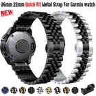 Stainless Steel Band Strap For Garmin Fenix 3 5 5X 6 6X 7 7X Epix Pro Quick Fit
