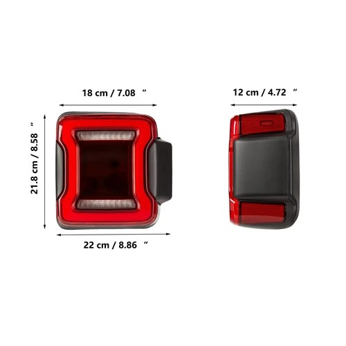 LED Tail Lights For Jeep Wrangler JK JKU 2008-2017 Sequential Turn Signal Lamps - Bild 8 von 12