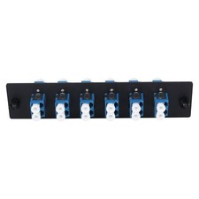 12 Fibers LC to LC Duplex Single Mode Fiber Patch Panel with 6 Coupler Adapters
