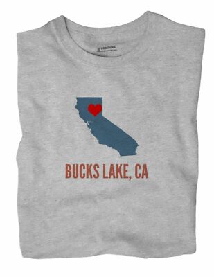Bucks Lake California CA T-Shirt HEART
