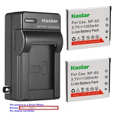 Kastar Battery Wall Charger for Casio NP-60 BC-60  Casio Exilim Zoom EX-S10BK