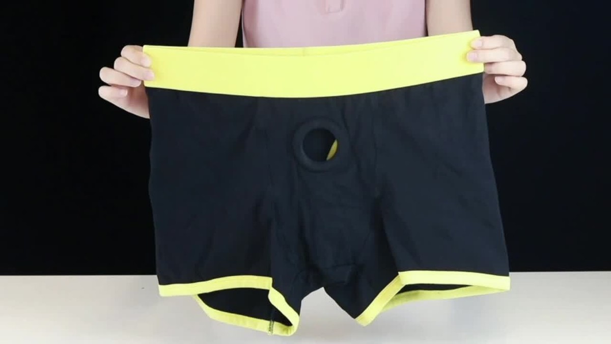 Boxer Brief Trans FTM Con Imbracatura E O-ring - Biancheria Intima Comfort, Taglie Grandi, Nero - Foto 9