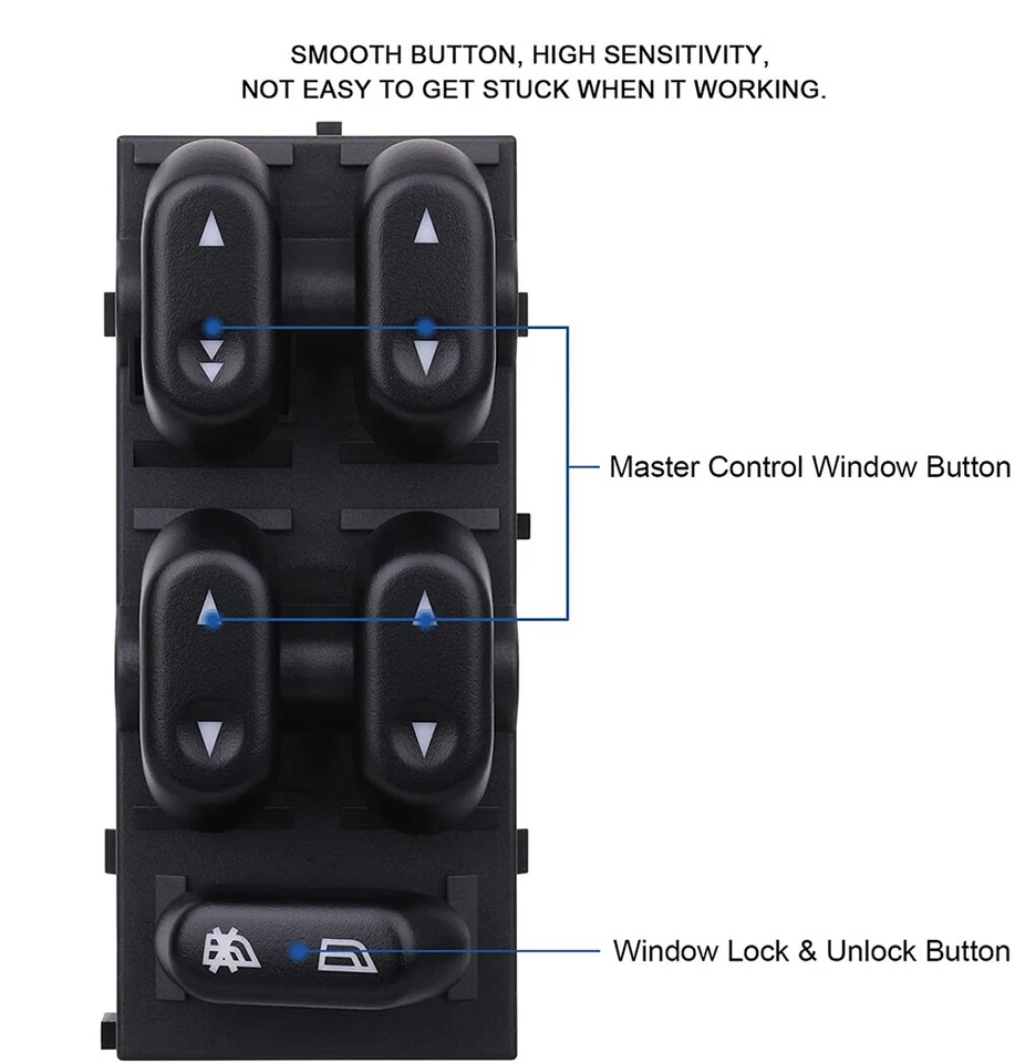 5L1Z14529AA Master Window Control Switch for Ford F-150 Expedition/Lincoln 03-08 Foto 2 de 4