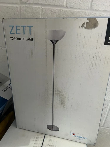 New OLD STOCK Lite Source Zett LS-8540 Torchiere Floor Lamp Light White 69" Tall - Picture 4 of 4