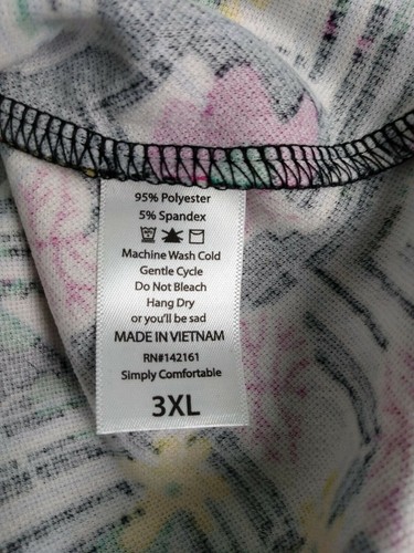 LULAROE CASSIE White W/ FLORAL PRINT STRETCHY PENCIL SKIRT WOMEN'S SIZE 3XL - Picture 7 of 8
