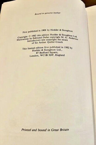 Shakespeare - Der Sturm - Illus. von Edmund Dulac - Leather Bound - London, 1982 - Bild 7 von 7
