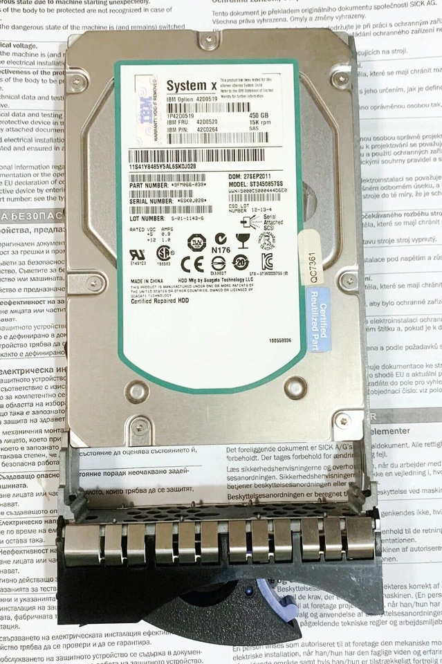 NEW 42D0519 42D0520 46M7030 IBM 450GB 15K SAS 3.5" HS HDD for System x3650 x3550 - Image 4 of 4
