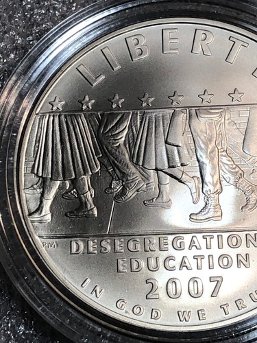 2007 Little Rock Central High School Desegregation Unc Silver Dollar - Picture 6 of 12