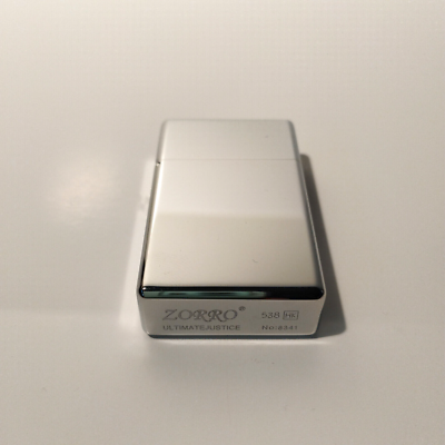 Zorro 538 Silver Chrome Brass Lighter - 115g Case & Heavy Duty