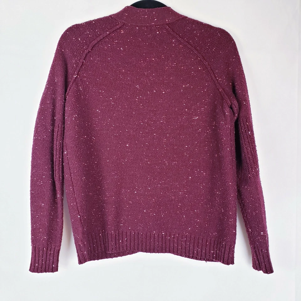 Cárdigan de basura para mujer suéter tejido con cable talla pequeña 1 botón mezcla de lana Foto 4 de 4