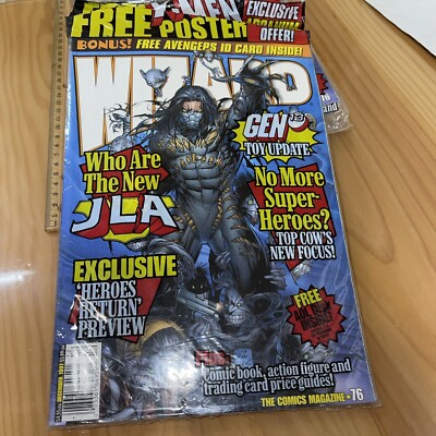 Wizard Comic Magazine #76 Sealed In Poly Bag (Dec. 1997) With Inserts