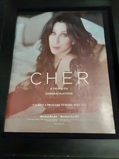 Cher Woman  Of The Year Rare Original Promo Poster Ad Framed!