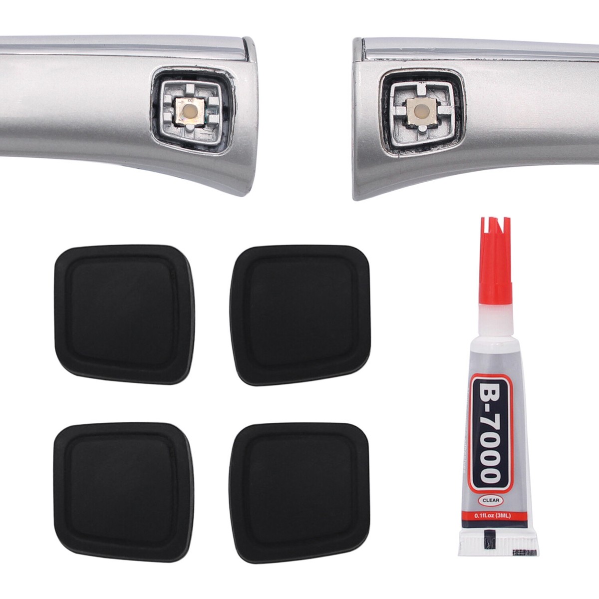 4X Keyless Door Handle Button Cover Fit for Mercedes-Benz
