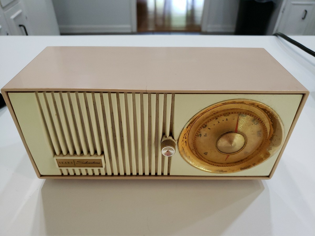動作品 Sears Silvertone シアーズ ラジオ ビンテージ アメリカ Vintage Sears Silverstone Radio mauve color | eBay