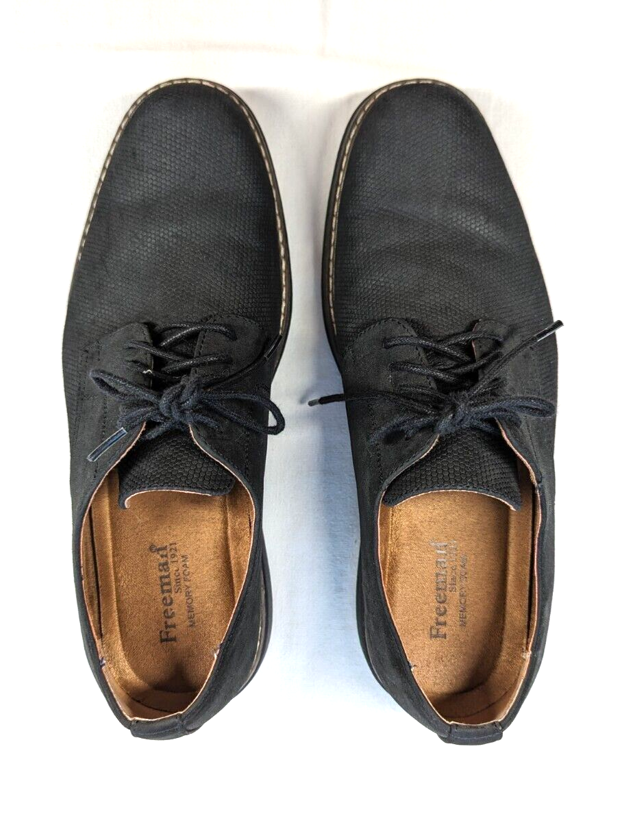 SAOLA Freeman Milton Scarpe Derby Stringate Memory Foam Soletta Nera Texture Uomo Taglia 8 5W