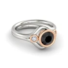 Three Stone Engagement Ring Moissanite 14k White Gold Plated Sterling Silver