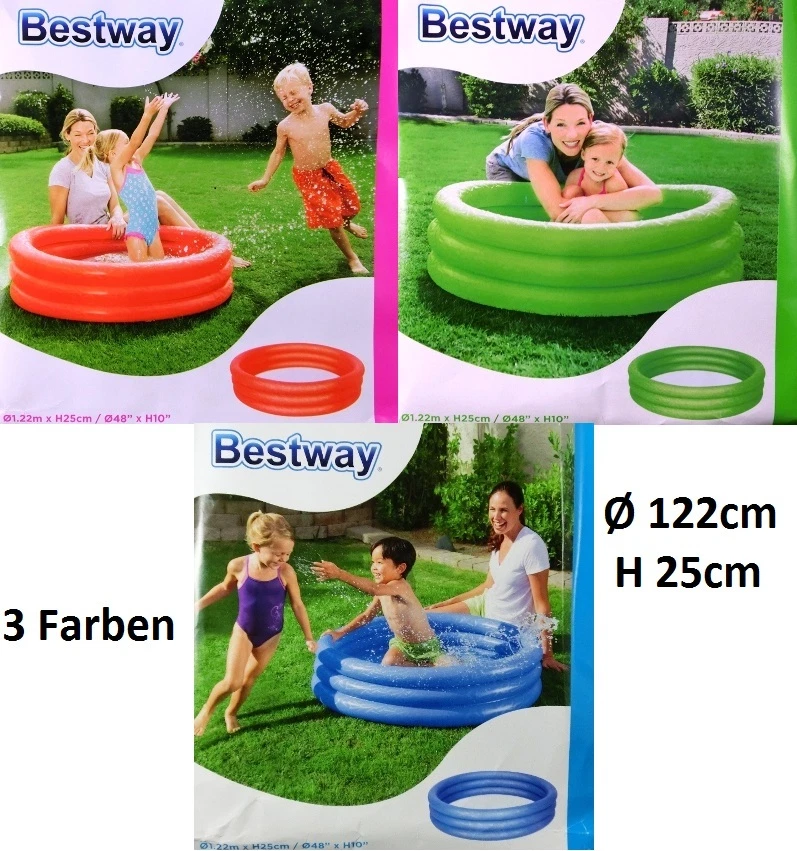 Bestway 122cm Kinder Pool Planschbecken Schwimmbecken Badespaß Kinderpool NEU ..
