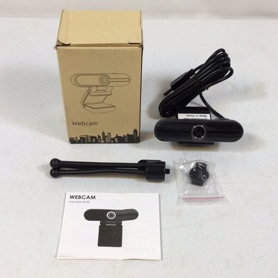 XPCAM Black 8MP HD Computer 4K Pro Streaming USB Webcam With Microphone