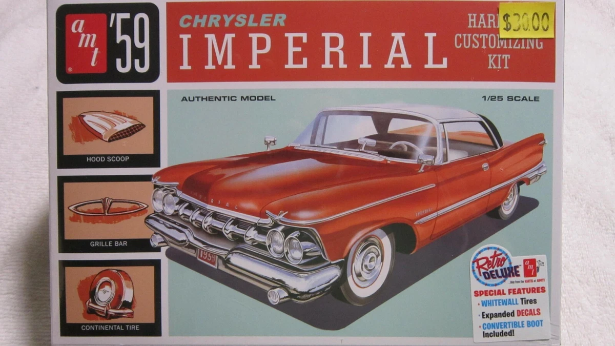 AMT 1959 CHRYSLER IMPERIAL RETRO DELUXE 1 25 SCALE MODEL KIT