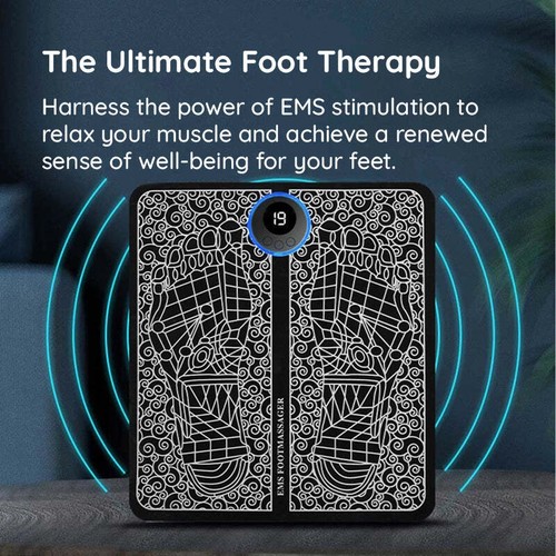 EMS Electric Foot Massager Acupoints Massage Foot Mat Circulation Stimulator US - Picture 3 of 22
